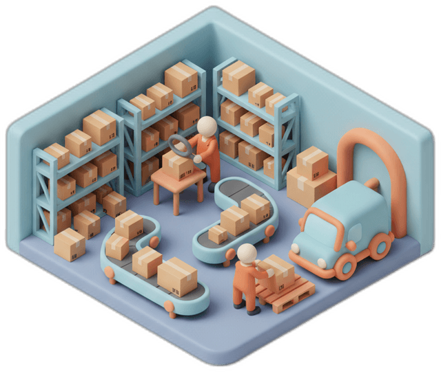 3PL 풀필먼트 3D 인포그래픽